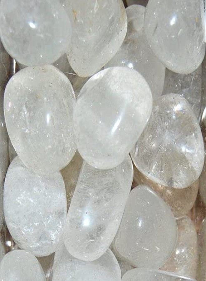 TOI SHOP Clear Quartz Agate Tumble/Pebbles Stone. for Reiki, Crystal, Vastu, Fang Shui Aura, Home Decor, Office Decor, Gifting, Good Luck, showpiece etc. (Clear Quartz, 900 gm) - Image 4